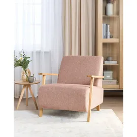 Beliani Sessel LESJA Stoff 78 x 85 x 90 cm Rosa