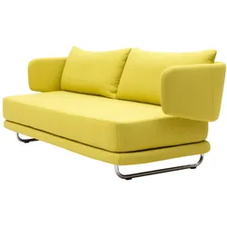 Softline - Jasper Schlafsofa, gelb (Stoff Filz 847)