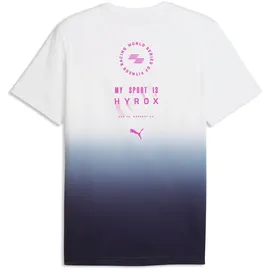 Puma M X HYROX POLY GRAPHIC TEE weiß/Deep Plum 3XL