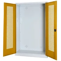 C+P Modul-Sportgeräteschrank mit Lochblech-Flügeltüren, HxBxT 195x120x50 cm, Ergo-Lock Muldengriff,