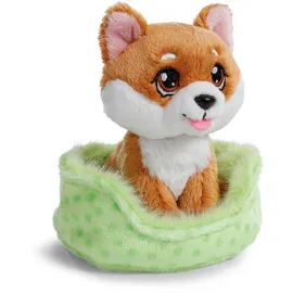 NICI Kuscheltier Hund Shiba Inu 12 cm Braun
