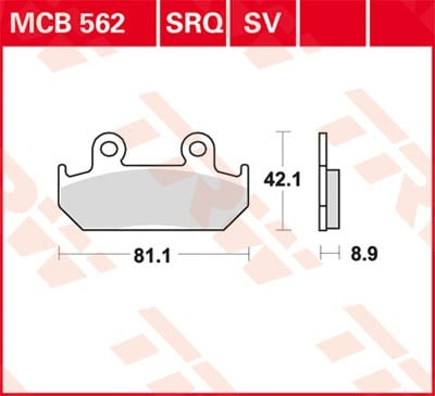 TRW Lucas Racing oppervlak MCB562SRQ