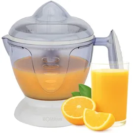 Bomann Bomann® Saftpresse elektrisch | Start-/Stoppfunktion | 1,2L Orangensaftpresse | inkl. 2 Kegel | Rechts-Linkslauf | Orangenpresse | ZP 1092 CB - Weiß