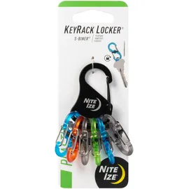 NITE IZE Schlüssel-Karabiner KLKP-01-R3 Schwarz, Türkis, Orange, Grau, Grün 1 Stück