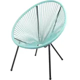 Lomadox - Relaxsessel Balkon 2er Set Garda-120 In Mint - Grün
