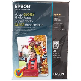 Epson Value Glossy Fotopapier glänzend weiß, A4, 50 Blatt