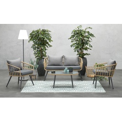 Garden Impressions FRANKLIN Alu Lounge Set Gartenmöbel Sitzgruppe grau