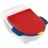 Villeroy & Boch Villeroy und Boch O.novo Kids WC-Sitz 8M12619C mit Deckel, für Kinder, Scharniere Edelstahl, Ocean Blue/Sunshine Yellow/Cherry Red Cherry/Sunshine Yellow/Ocean Blue