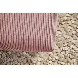 KAWOLA Relaxsessel CHARME Cord 130 x 95 x 160 cm Rosa mit Kissen