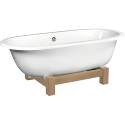 MATRIX W freistehende Badewanne 175x80x46cm, Holzgestell Eiche hell