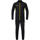 Jako Damen Trainingsanzug Polyester Challenge schwarz/citro, 34