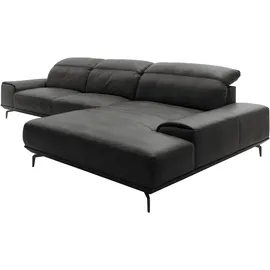 Musterring Ecksofa Leder 3-Sitzer Schwarz