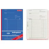 Herlitz 4x Auftragsbuch 103 / A5 / 3x 40 Blatt / selbstdurchschreibend