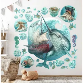 Tulup Aufkleber, 60x62 cm Meerabenteuer