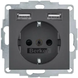 Berker USB-Steckdose 1 St. anthrazit matt