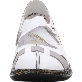 Rieker Damen Geschlossene Ballerinas, Weiß 39