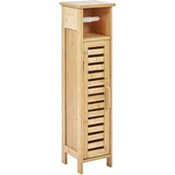 Beliani Olathe Toilettenpapier-Schrank 18 x 72 x 17 cm Hellbraun