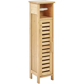 Beliani Olathe Toilettenpapier-Schrank 18 x 72 x 17 cm Hellbraun
