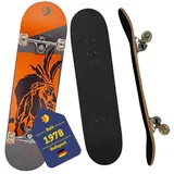 B Best Sporting Skateboard Indianer - Holz & Aluminium Skateboard für Erwachsene - ABEC 5 Kugellager - 78,5 x 20,4 cm - Indianer Design