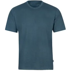 T-Shirt TRIGEMA "TRIGEMA T-Shirt DELUXE Baumwolle", Herren, Gr. S, blau (jeans, melange), 100% Baumwolle, Basic, Kurzarm, Shirts