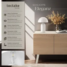 Tectake Retro-Tischlampe Weiß