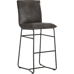 Barhocker Delaware aus Kunstleder, Anthrazit