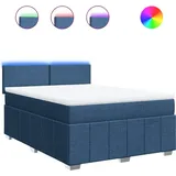 vidaXL Boxspringbett 140 x 200 cm Blau