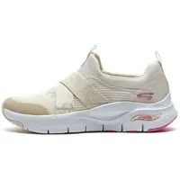 Skechers Arch FIT MODERN RHYT Damen,Frauen Halbschuhe,Sportschuhe,Slipper,Gummizug,atmungsaktiv,Strassenschuhe,Sportschuhe,Beige,40 EU - 40 EU