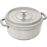 ZWILLING STAUB LA COCOTTE, Auflaufform, Rund, Eisenguss, 5 Person(en), Keramik, Gas, Halogen, Induktion, Versiegelte Platte, Weiß - Weiß