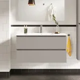 Evineo ineo2 Unterschrank B: 100 cm, 2 Auszüge, mit Griffmulde, für evineo ineo2 Waschtisch,, BE0702FM,