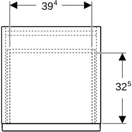 Geberit iCon 45x60x47,6cm, 2 Laden, nuss/Griff la. ma