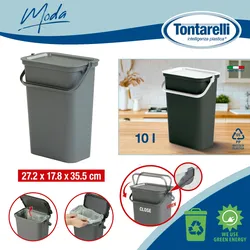 Tontarelli - Fashion Model Mülleimer mit Griff 10L Graphit