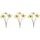Creativ green Winterliche Kunstpflanze CREATIV GREEN "Weihnachtsdeko", beige (creme), B:20cm H:56cm T:15cm, Kunststoff, Kunstpflanzen, Zweig in metallic-Optik, im 3er-Set, creme