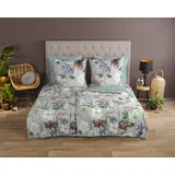 Muller Textil Fina Flowers Blumen Grün 155 x 220 cm + 2 x 80 x 80 cm