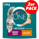 PURINA ONE Katzenfutter Urinary Health Trockenfutter mit Huhn 2 x 1,4kg