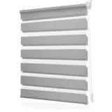 Lichtblick Duo Rollo / Doppelrollo Klemmfix 75 x 130 cm grau