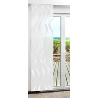 Lysel Schiebegardine Linienglanz transparent mit Wellen in den Maßen 245 cm x 60 cm