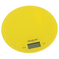 Michelino Küchenwaage Küchenwaage mit Digitalanzeige bis 5 kg, (Stück, 1-tlg., 1 Küchenwaage), Lebensmittelwaage Haushaltswaage gelb