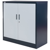 Jet-Line Aktenschrank KIEW weiss dunkelgrau 90x40x90cm