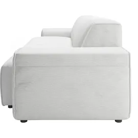 Home Affaire Big-Sofa HOME AFFAIRE "Glimminge auch in Breitcord, Feincord + Easy care-Bezug", silber, B:254cm H:71cm T:101cm, 95% Polyester, 5% Nylon, Sofas, Big-Sofa, besondere Kedernähte Zierkissen