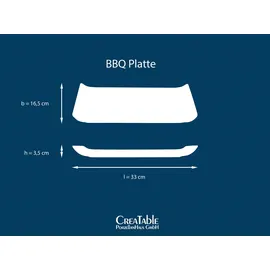 CreaTable BBQ Platte 2-tlg NATURE COLLECTION - B/H/T ca. 37.50x18.50x8.50