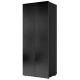 Lomadox Kleiderschrank Drehtürenschrank In Schwarz Hochglanz Cairns-132, B/h/t Ca. 80/200/52 Cm