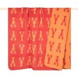 PAD Lobster Kuscheldecke 150 x 200 cm Rot/Rosa