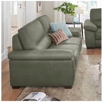 CALIA ITALIA 3-Sitzer Gaia, Sofa im edlen Design und mit erstklassigem Sitzkomfort, aus pflegeleichtem Luxus-Microfaser Ginevra Hydro Care grün