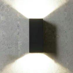 Licht-Erlebnisse Up Down Wandleuchte Anthrazit LED 3000K IP44