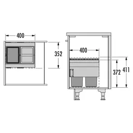 HAILO Cargo Aqua 2x 13 l Dunkelgrau