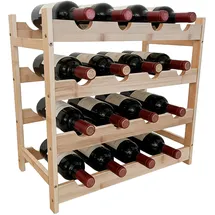 Relaxdays Weinregal 45 x 42 x 45 cm Natur