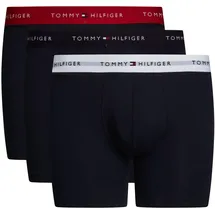 Tommy Hilfiger Herren Signature 3er-Pack, BOXER Briefs rot/weiß/Desert sky, Größe S/M