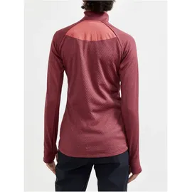 Craft Core Trim Midlayer 1/2-Zip Langarmshirt Damen 488200 - rhubarb/melange M