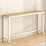 Hinter Couch-Regal, lang, schmal, kleiner Raumeingang, Konsolentisch mit Rahmen aus Karbonstahl, Eingangstisch für Flur/Wohnzimmer/Schlafzimmer (160 x 20 x 100 cm)